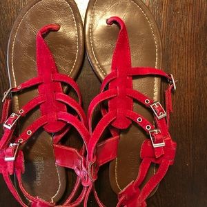 Charlotte Russe Red Strappy Sandals
